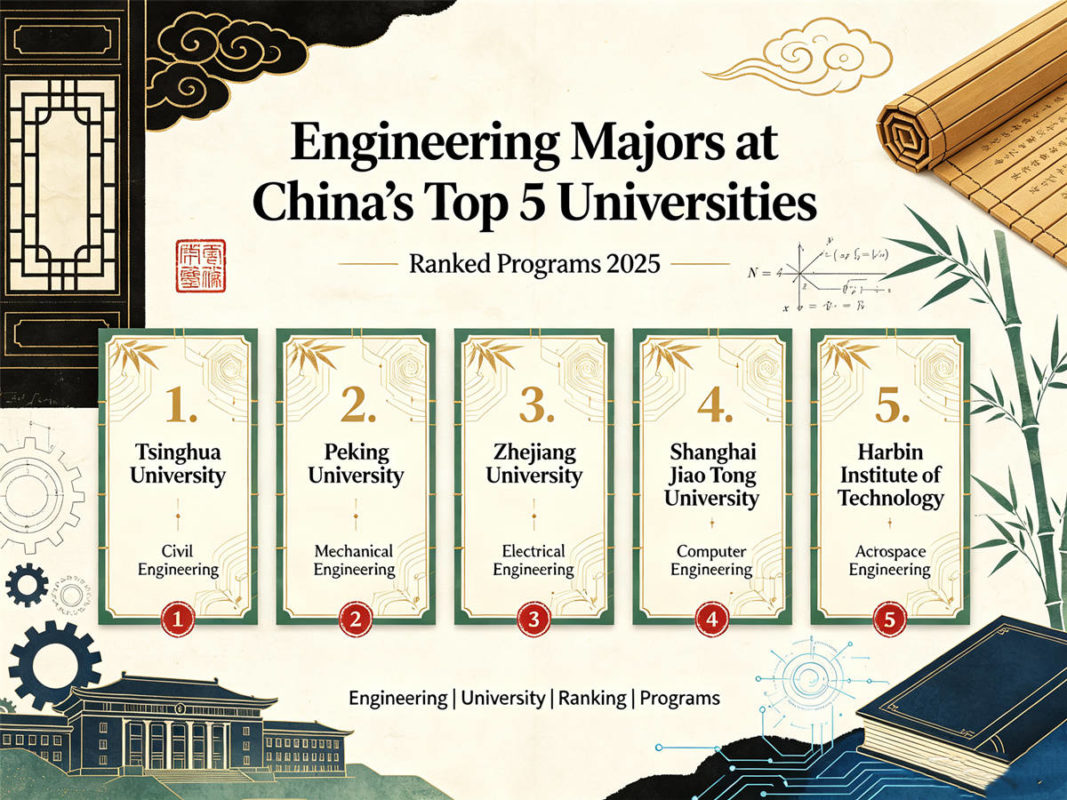 Engineering Majors at China’s Top 5 Universities | Ranked Programs 2025