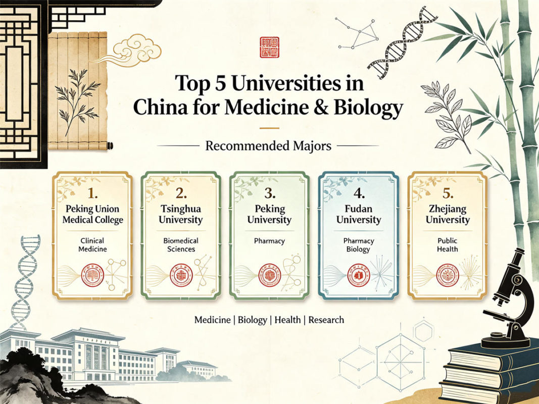 Top 5 Universities in China for Medicine & Biology | Recommended Majors